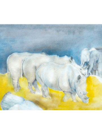 Rhinos at Twilight