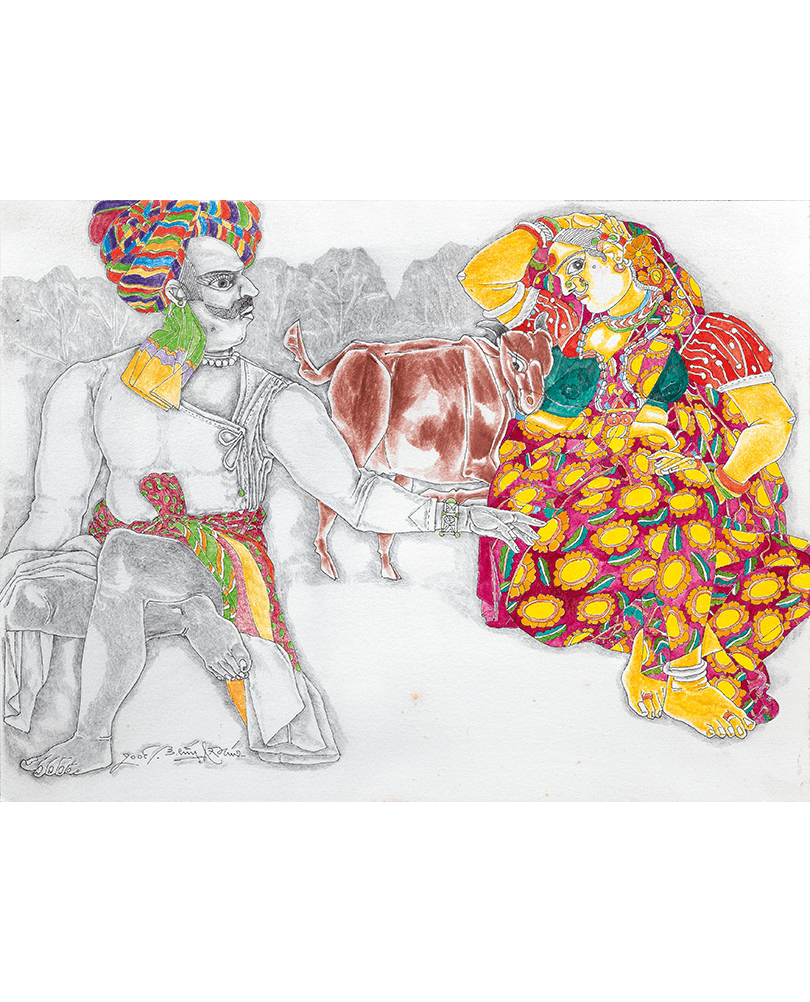 K-Laxma-Goud-KLG-0003-Untitled-9-x-12-inches-Mixed-Media-on-Imported-Paper-2009