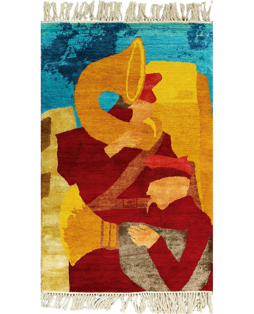 Hand-knotted silk and wool Tapestry BY KRISHEN KHANNA Hand-knotted silk and wool Tapestry BY KRISHEN KHANNA