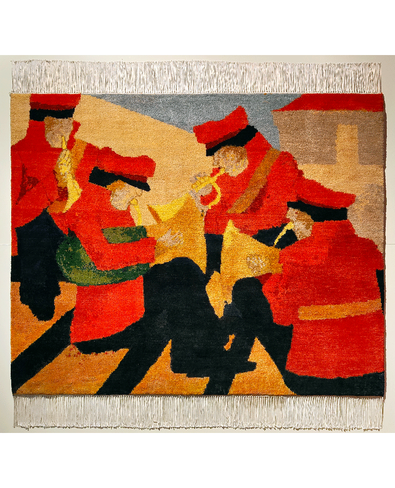 Hand-knotted silk and wool Tapestry BY KRISHEN KHANNA Hand-knotted silk and wool Tapestry BY KRISHEN KHANNA
