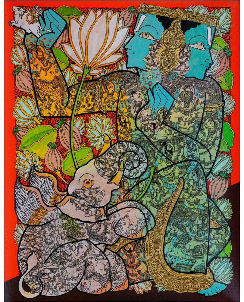 Vishnu with Gajendra Moksha Vishnu with Gajendra Moksha