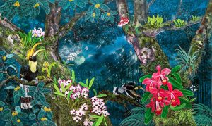 Sandeep Jigdung, SAJI-0093, Untitled, 42 x 72 inches, Acrylic on canvas, 2025